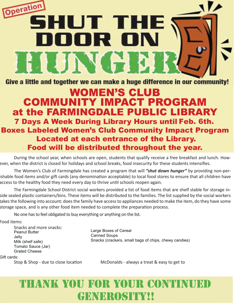 January 2026 food drive